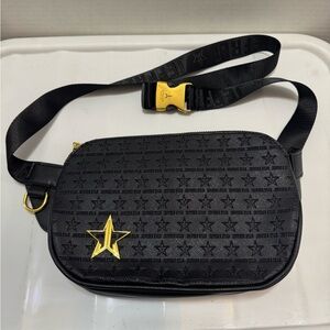 Jeffree Star Black and Gold Crossbody Bag